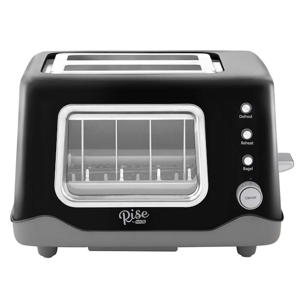 Fastfood 7.9 x 12.2 x 9.5 in. Metal Black 2 Slot Toaster FA3307470 - main